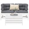 vidaXL Garden Sofa Set White Solid pine wood 3 Piece Set Garden Sofa Set