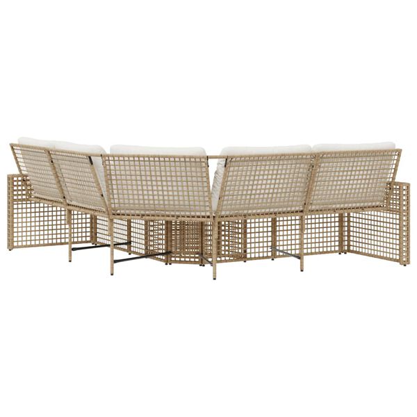 vidaXL Patio Sofa Beige, Cream White