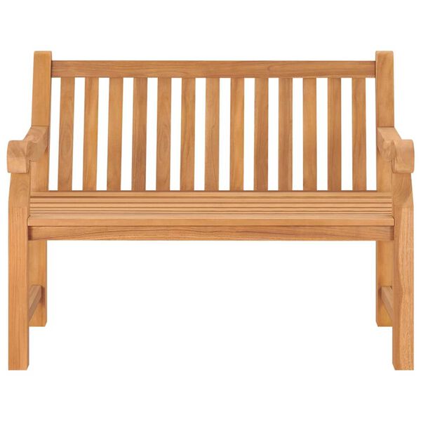vidaXL Patio Bench with Cushion 47.2" Solid Teak Wood