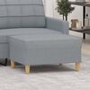 vidaXL Footstool Light grey 100% polyester fabric, plywood, foam