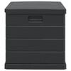 vidaXL Garden Storage Box Anthracite 30.51 x 21.46 x 20.87 in Plastic