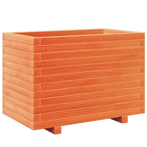 vidaXL Garden Planter Wax brown Solid pinewood 27.6 x 15.7 x 19.5 in