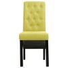 vidaXL Dining Chair Set of 2 Green Fabric, Rubber wood Standard