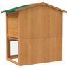 vidaXL Rabbit Hutch Brown Solid pine wood Large Rabbit Hutch