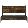 vidaXL Bed Frame Smoked oak Steel, Engineered wood King Bed Frame