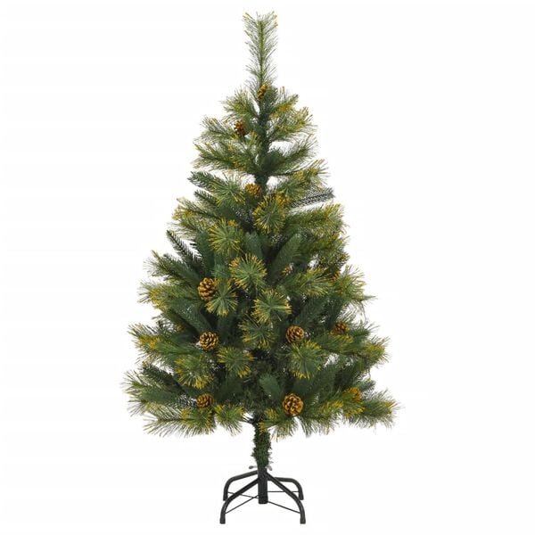 vidaXL Artificial Hinged Christmas Tree Green PVC 47.2 in Foldable