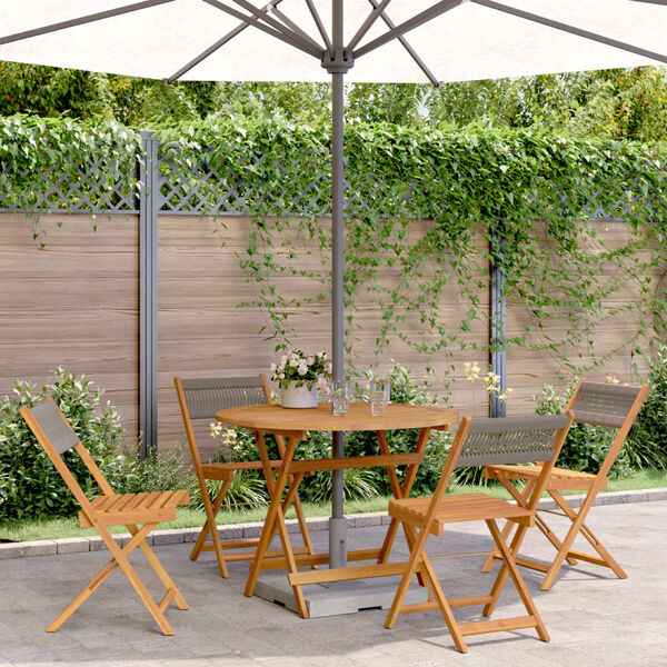 vidaXL Garden Dining Set Grey Solid acacia wood, polypropylene Standard