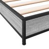 vidaXL Bed Frame Grey Sonoma Engineered wood, metal, plywood Twin Tough