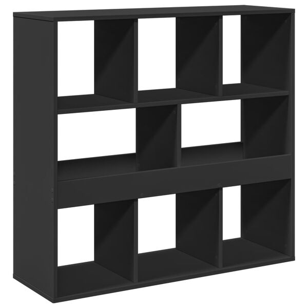 vidaXL Room Divider Black Engineered Wood Medium Room Divider