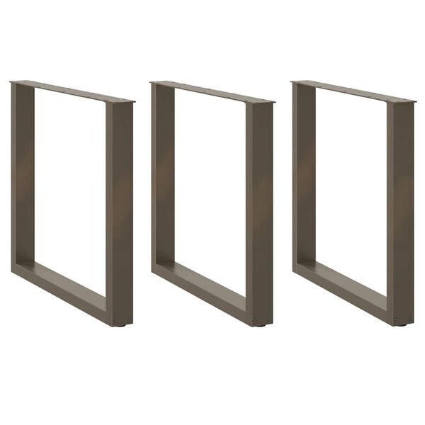 vidaXL Coffee Table Leg Set of 3 Natural steel Powder-coated steel