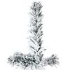vidaXL Artificial Half Christmas Tree Green and white PVC, Steel 94.5 in