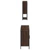 vidaXL Bathroom Furniture Set Brown Oak