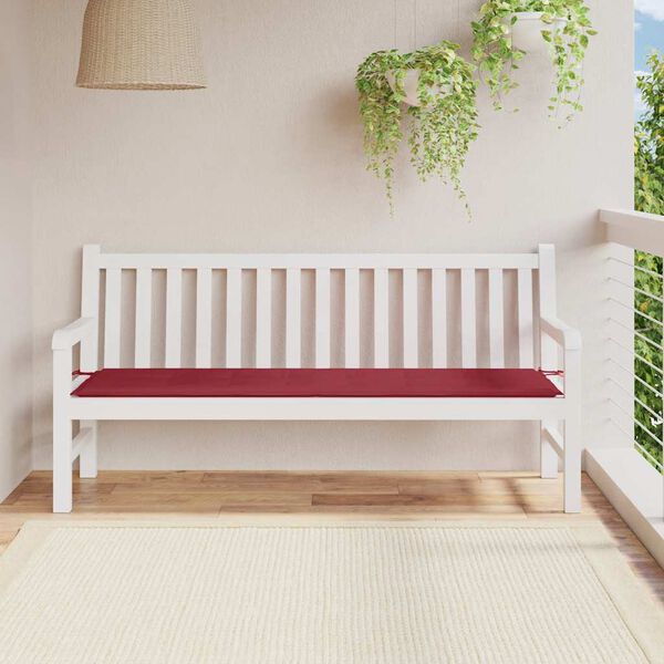 vidaXL Patio Bench Cushion Wine Red 70.9x19.7x1.2" Oxford Fabric