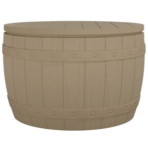vidaXL Garden Storage Box Light brown Polypropylene Medium