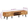 vidaXL TV Cabinet Natural wood Solid acacia wood Storage TV Cabinet