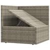 vidaXL Garden Lounge Set Gray PE Rattan, Powder-Coated Steel Large