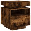 vidaXL Bedside Cabinet Smoked Oak Engineered Wood Compact