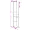 vidaXL Wall Corner Shelf White Engineered Wood 14.4 x 14.4 x 55.1 in