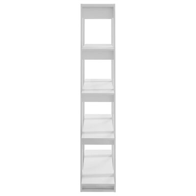 vidaXL Book Cabinet/Room Divider High Gloss White 39.4"x11.8"x63"