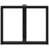 vidaXL Dining Table Leg Black Powder-coated steel Medium Levelers