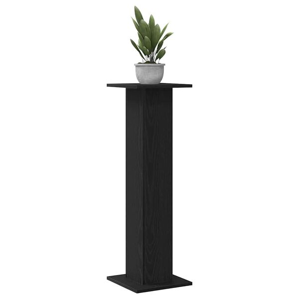 vidaXL Plant Stand 2 pcs Black Oak 11.81 x 11.81 x 37.40 in