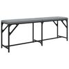 vidaXL Dining Bench Light grey Steel and fabric Medium Durable