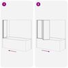 vidaXL Shower Bath Screen Wall 46.1 x 47.2" 3 Panels Foldable