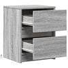 vidaXL Bedside Cabinet Set of 2 Grey sonoma Engineered wood Medium