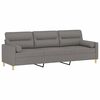 vidaXL 3-Seater Sofa with Pillows&Cushions Dark Gray 82.7" Fabric