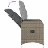 vidaXL Reclining Garden Chair Grey PE rattan One size Removable Covers