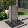 vidaXL Garden Fountain Silver Stainless steel Medium Sturdy