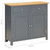 vidaXL Sideboard Dark gray and natural wood