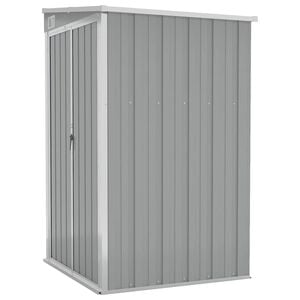 vidaXL Garden Shed Grey Galvanized steel, metal Medium Storage