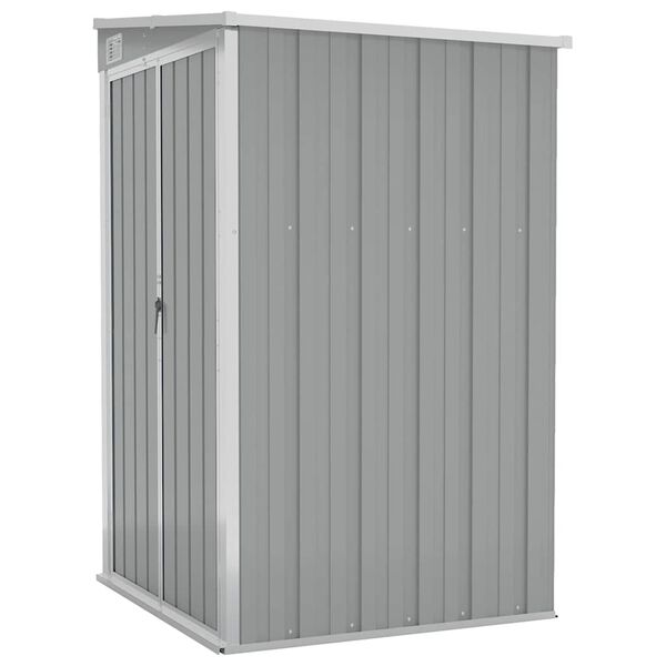 vidaXL Garden Shed Grey Galvanized steel, metal Medium Storage