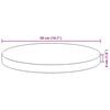 vidaXL Table Top Natural wood Solid Acacia wood 19.7 inches diameter