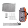 vidaXL Camping Tent Tunnel 4-Person Grey and Orange Waterproof