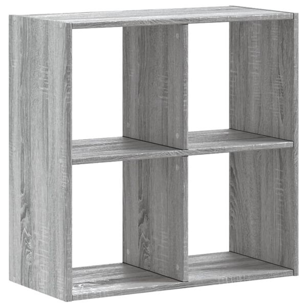 vidaXL Bookcase Grey Sonoma Engineered Wood Medium Bookcase
