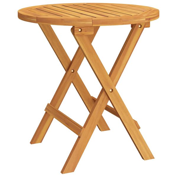 vidaXL Bistro Table Natural wood Solid acacia wood Small Folding