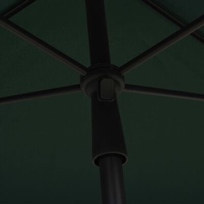 vidaXL Garden Parasol with Pole 82.7"x55.1" Green