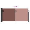 vidaXL Retractable Side Awning Brown