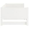 vidaXL Pull-out Day Bed White Solid pine wood 75 in