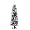vidaXL Artificial Christmas Tree Green PVC, Steel Slim Ornaments
