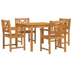 vidaXL Garden Dining Set 5 pcs Brown Solid Acacia wood