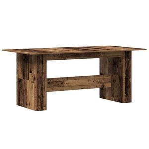 vidaXL Dining Table Old Wood Engineered Wood Large Dining Table