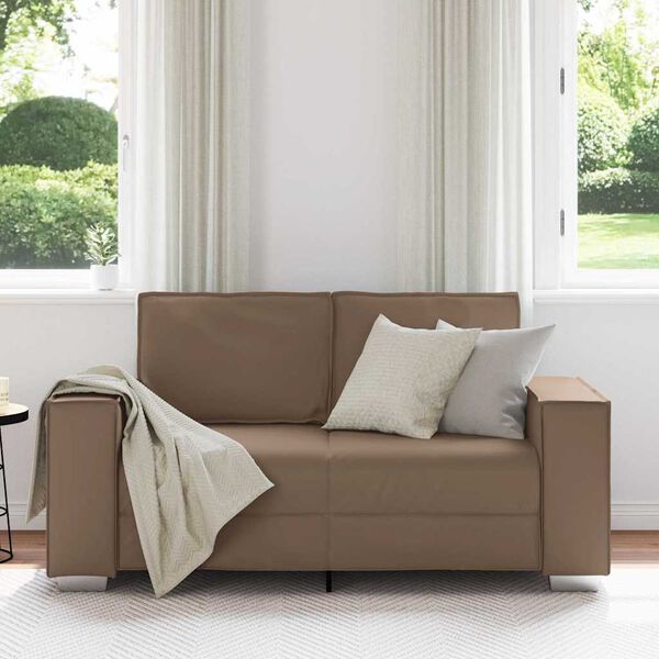 vidaXL Sofa Cappuccino 62.99 x 30.71 x 33.07 in Fabric