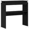 vidaXL Console Table Black Oak 31.50 x 11.81 x 31.50 in