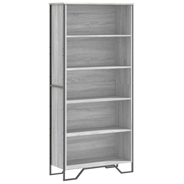 vidaXL Book Cabinet Grey Sonoma Engineered wood Tall Book Cabinet