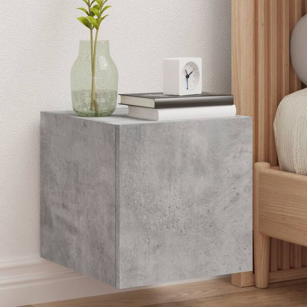 vidaXL TV Wall Cabinet Concrete grey Engineered wood Standard