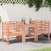 vidaXL Garden Chair Set of 2 Natural wood Solid Douglas Fir wood Medium
