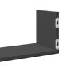 vidaXL Wall Shelf Black Engineered wood 31.5 x 7.1 x 7.1 in
